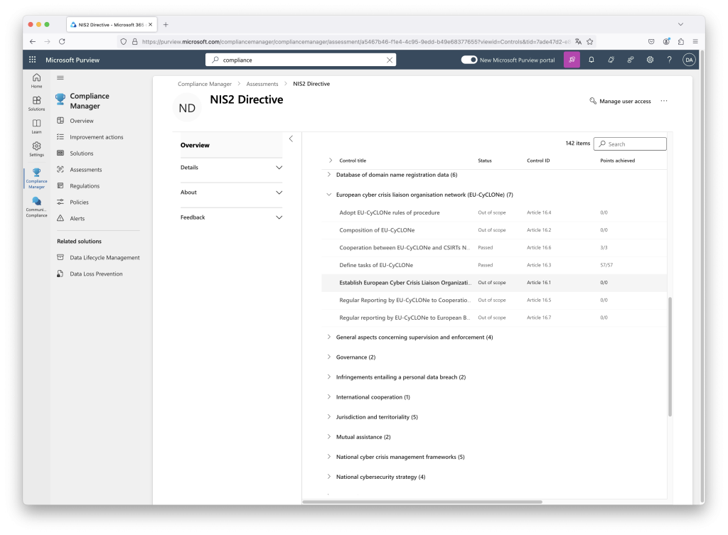 EU-CyCLONe controls on Microsoft 365