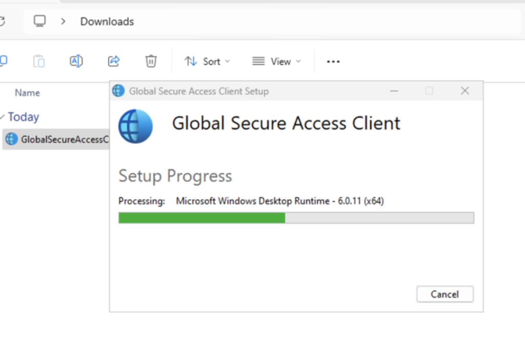 Install the Global Secure Access Client